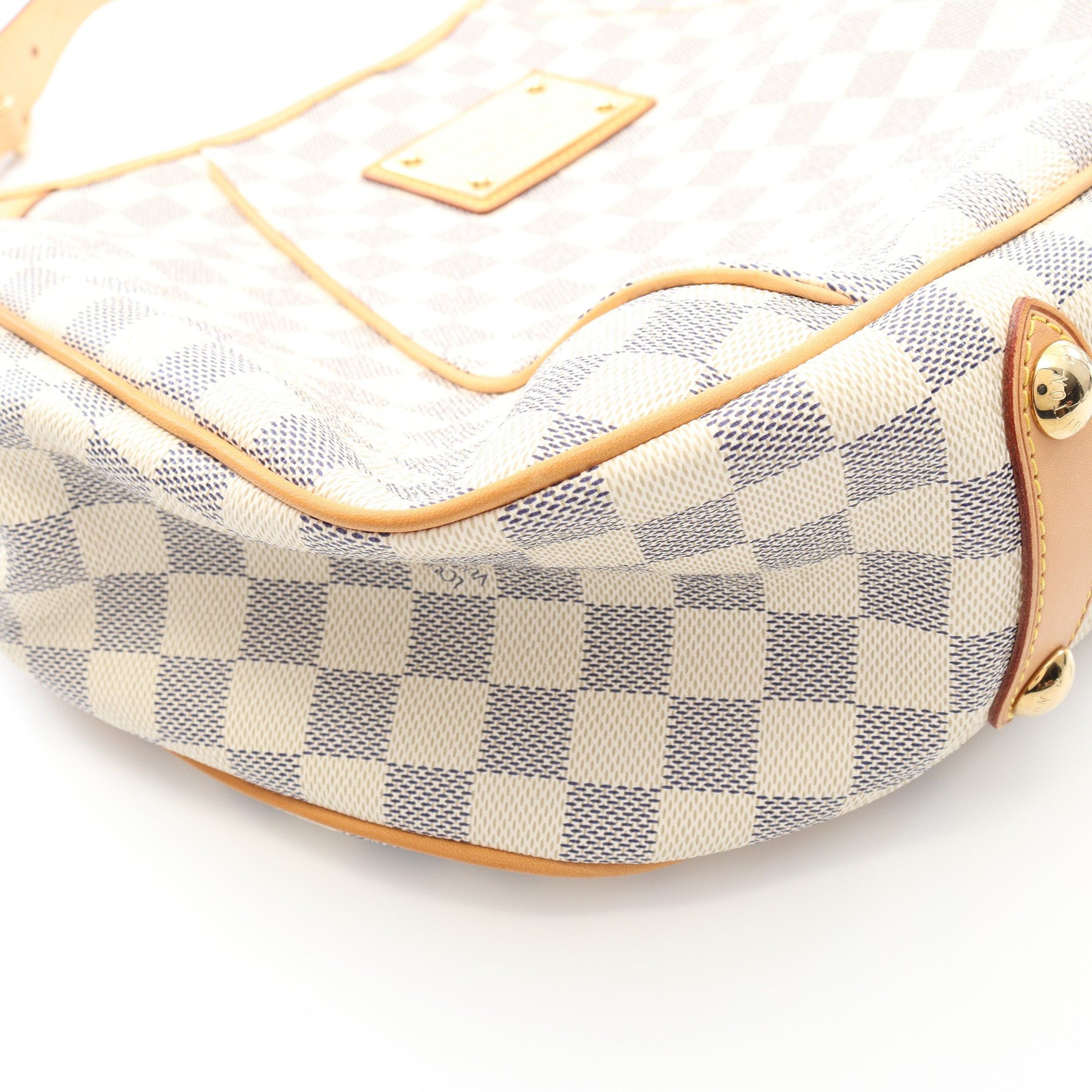 Louis Vuitton Louis Vuitton Galliera Pm Damier Azur One Shoulder Bag Leather White Size ONE SIZE - 6 Thumbnail