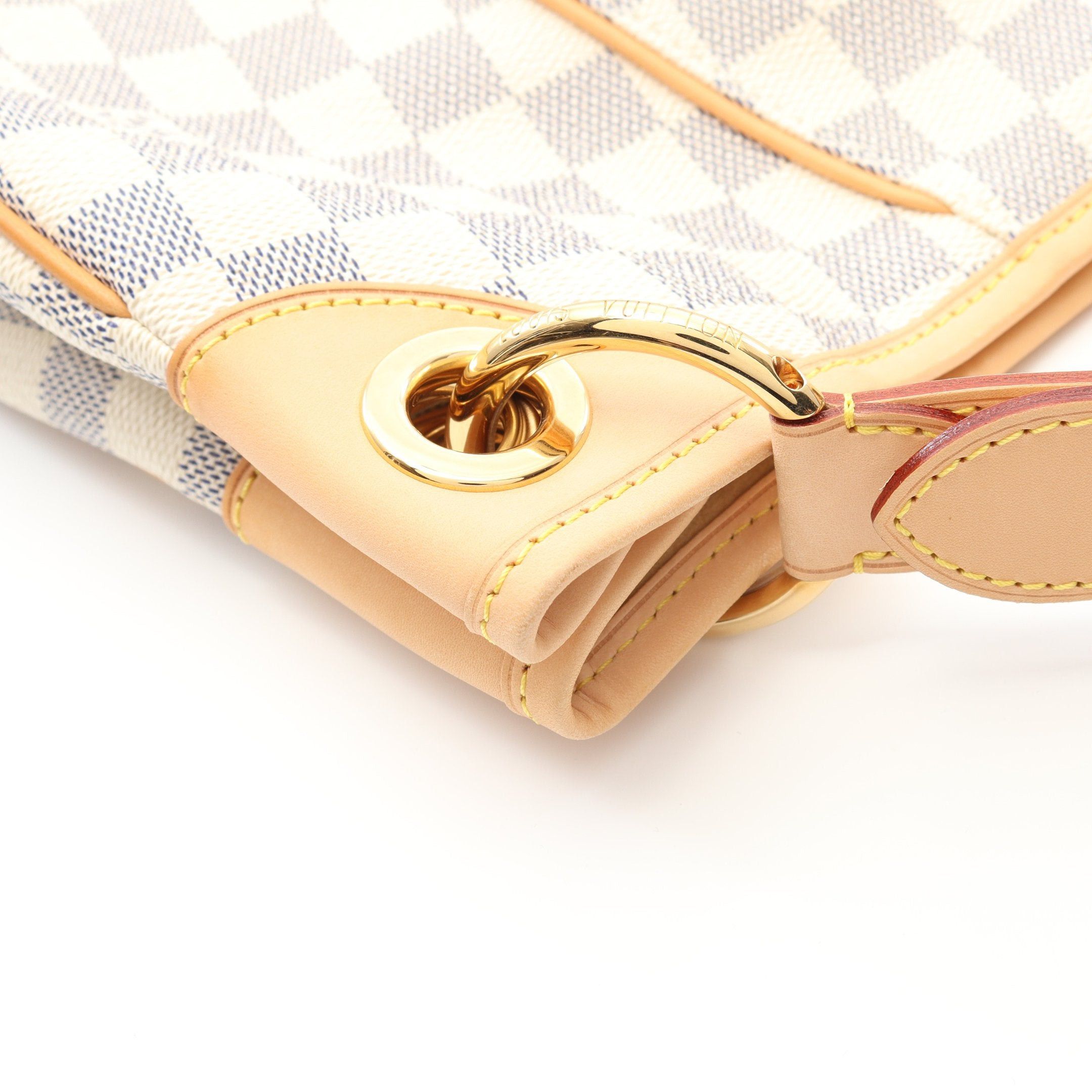 Louis Vuitton Louis Vuitton Galliera Pm Damier Azur One Shoulder Bag Leather White Size ONE SIZE - 7 Thumbnail