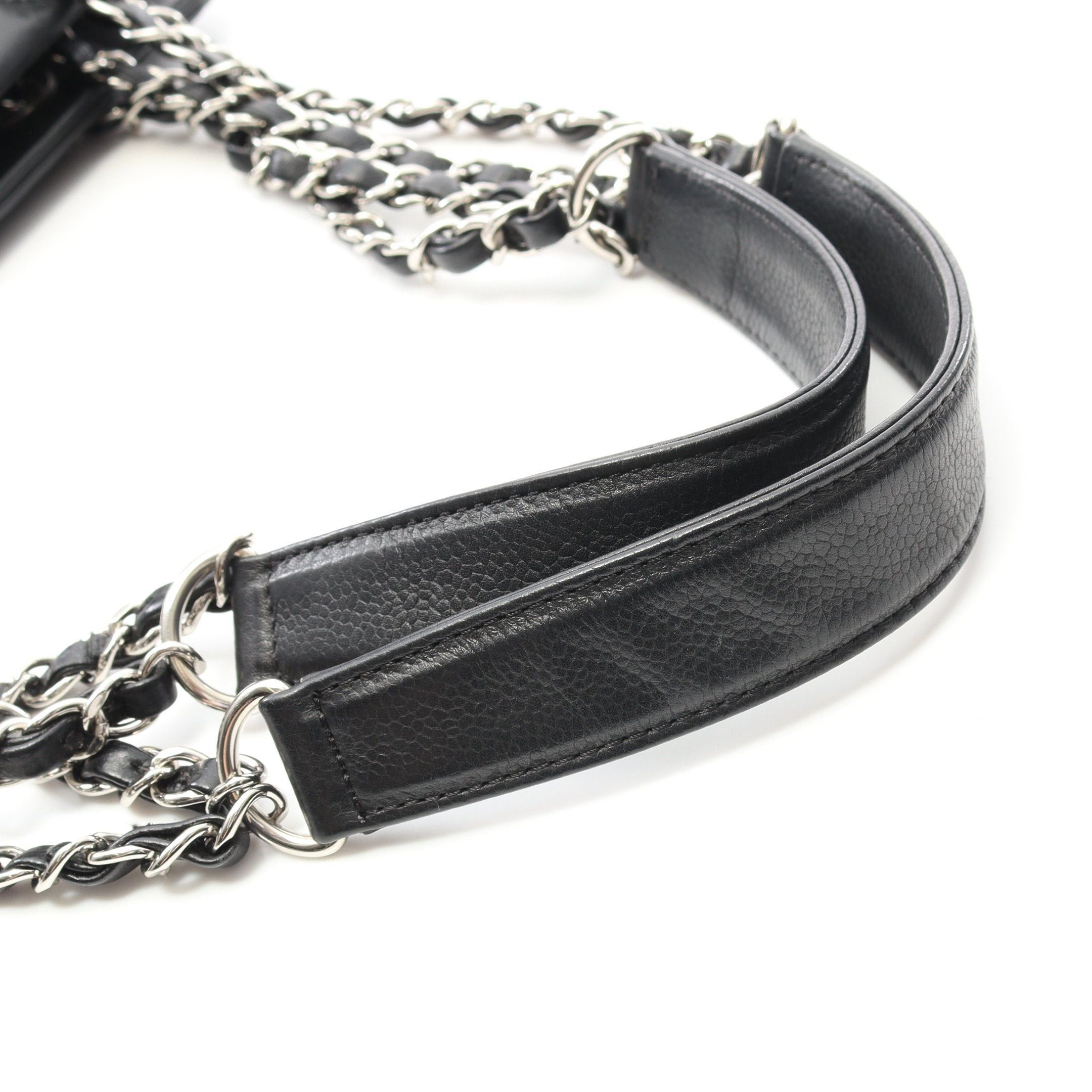 Chanel Chanel Coco Mark Chain Shoulder Bag Tote Caviar Skin Black Silver Hardware Size ONE SIZE - 9 Thumbnail