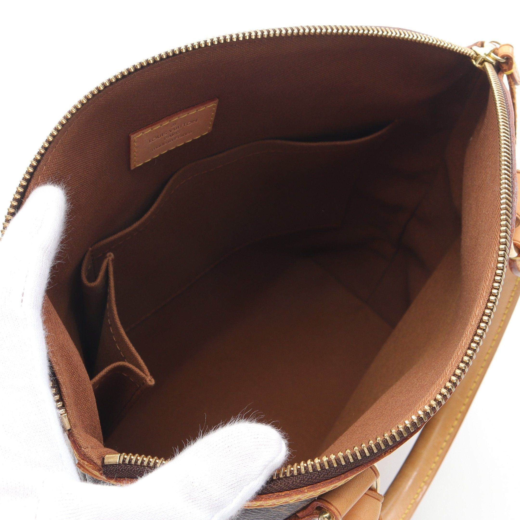 Louis Vuitton Louis Vuitton Lockit Monogram Handbag Leather Brown Size ONE SIZE - 3 Thumbnail