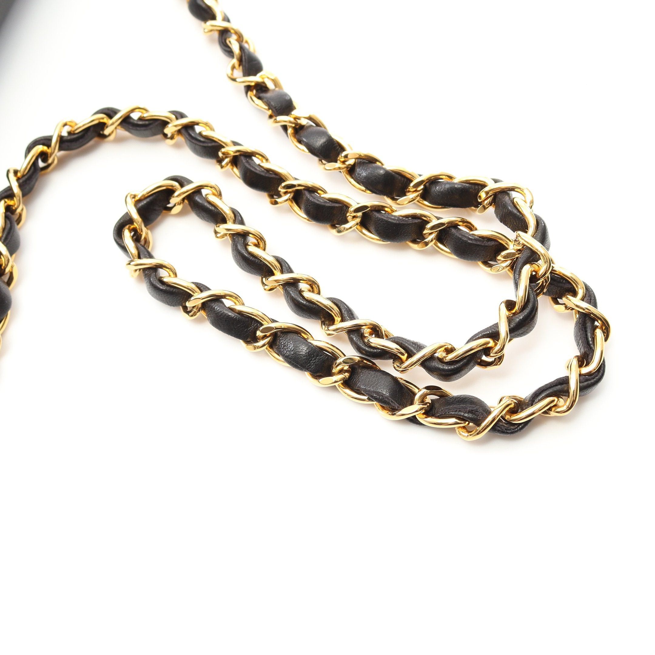 Chanel Chanel Matelasse Full Flap Chain Shoulder Bag Lambskin Black Gold Hardware Size ONE SIZE - 9 Thumbnail