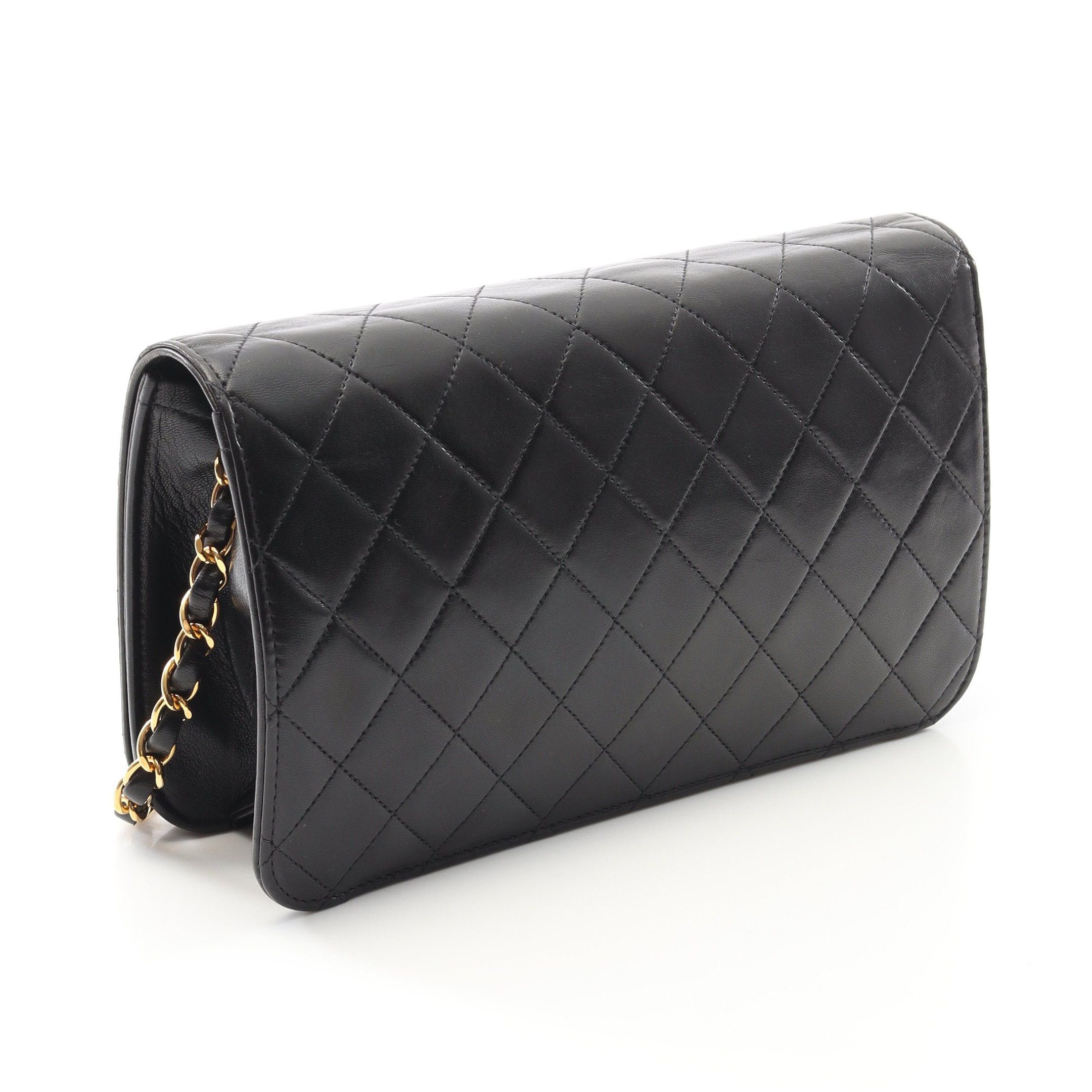 Chanel Chanel Matelasse Full Flap Chain Shoulder Bag Lambskin Black Gold Hardware Size ONE SIZE - 2 Thumbnail