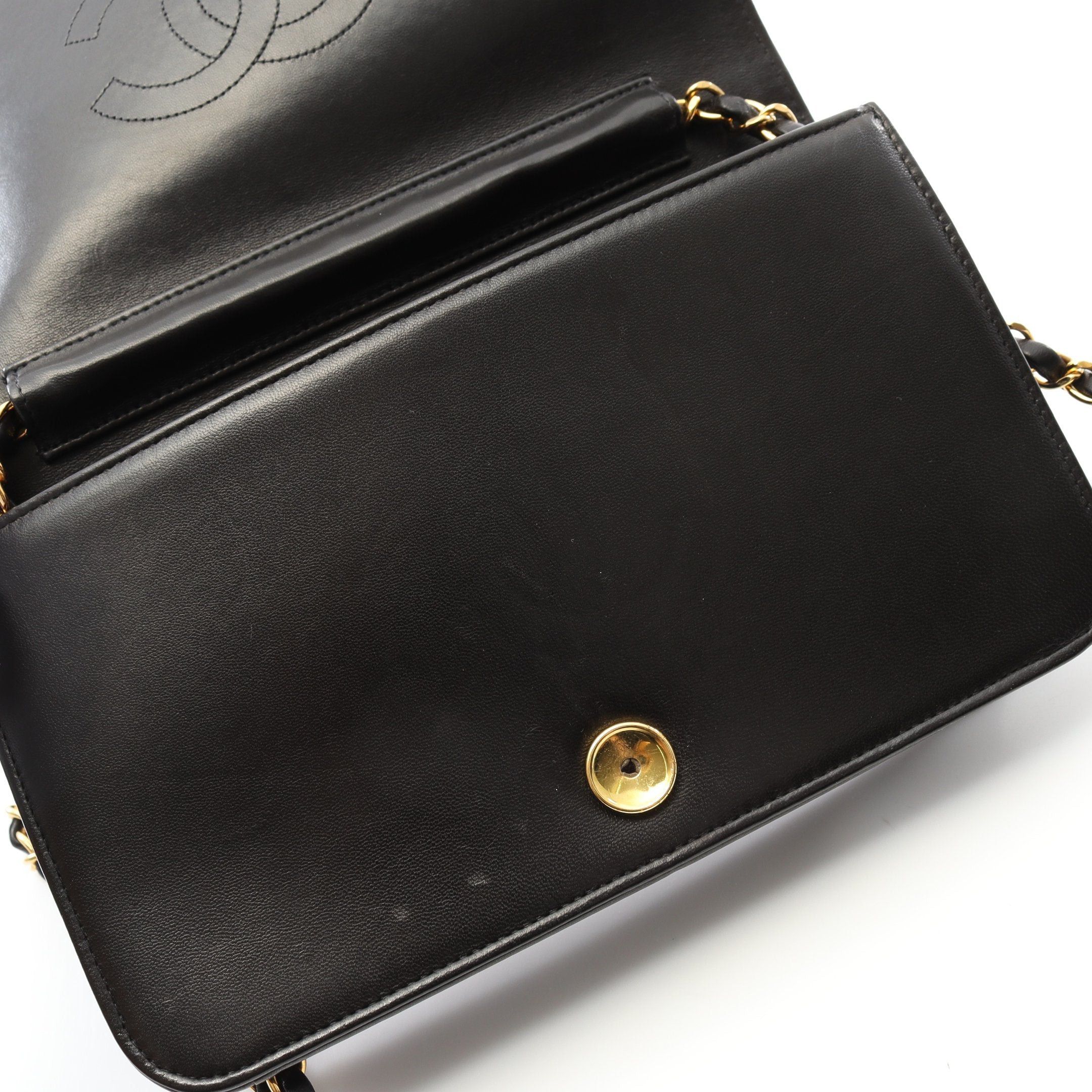 Chanel Chanel Matelasse Full Flap Chain Shoulder Bag Lambskin Black Gold Hardware Size ONE SIZE - 7 Thumbnail