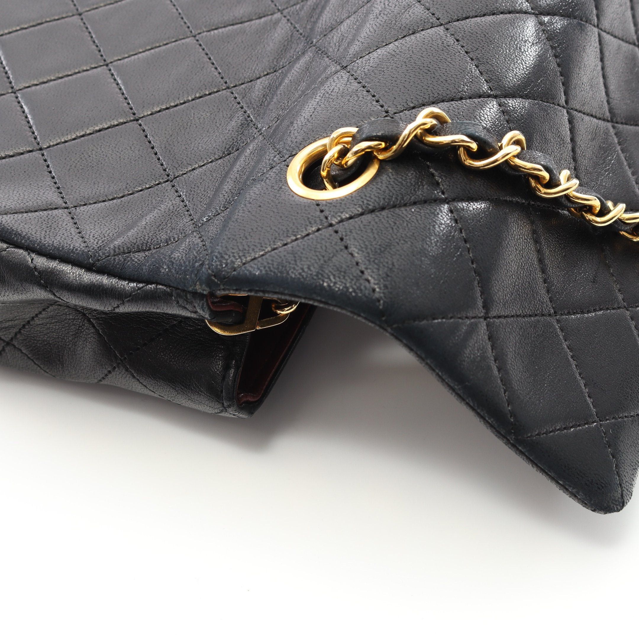 Chanel Chanel Matelasse Chain Shoulder Bag Lambskin Black Gold Hardware Size ONE SIZE - 8 Thumbnail