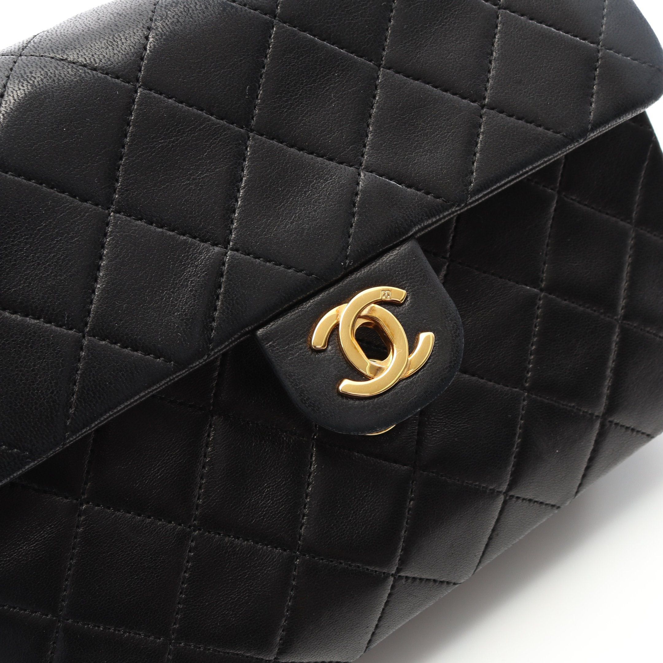 Chanel Chanel Matelasse Chain Shoulder Bag Lambskin Black Gold Hardware Size ONE SIZE - 7 Thumbnail