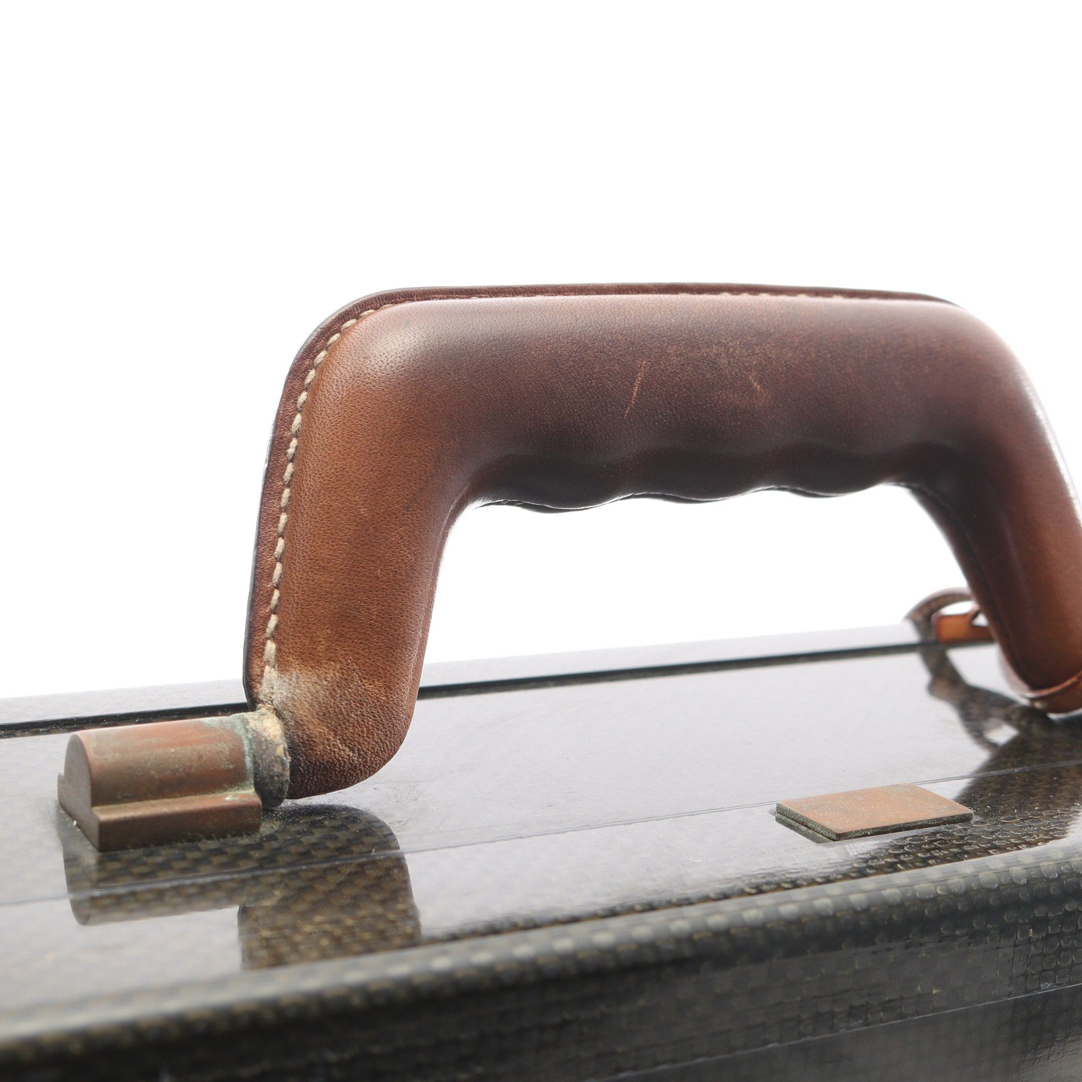 Hermes Hermes Espace Pm Briefcase Carbon Fiber Veau Chamonix Dark Gray Gold Hardware Size ONE SIZE - 8 Thumbnail