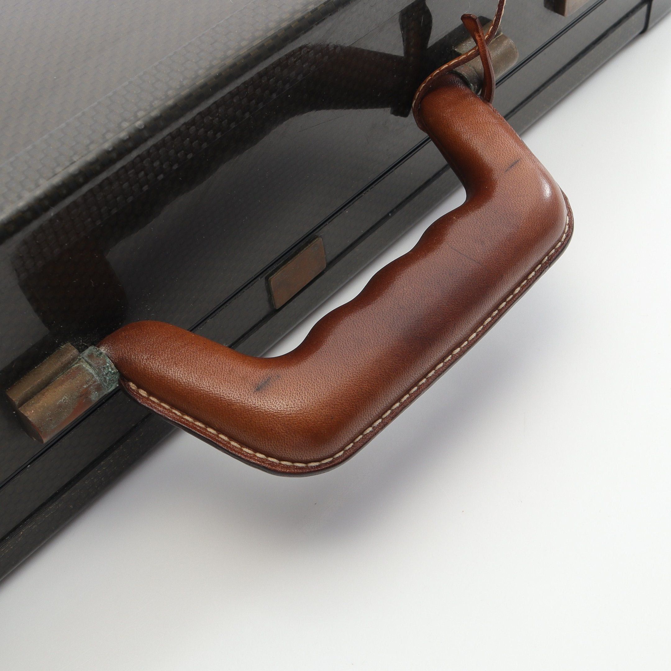 Hermes Hermes Espace Pm Briefcase Carbon Fiber Veau Chamonix Dark Gray Gold Hardware Size ONE SIZE - 6 Thumbnail
