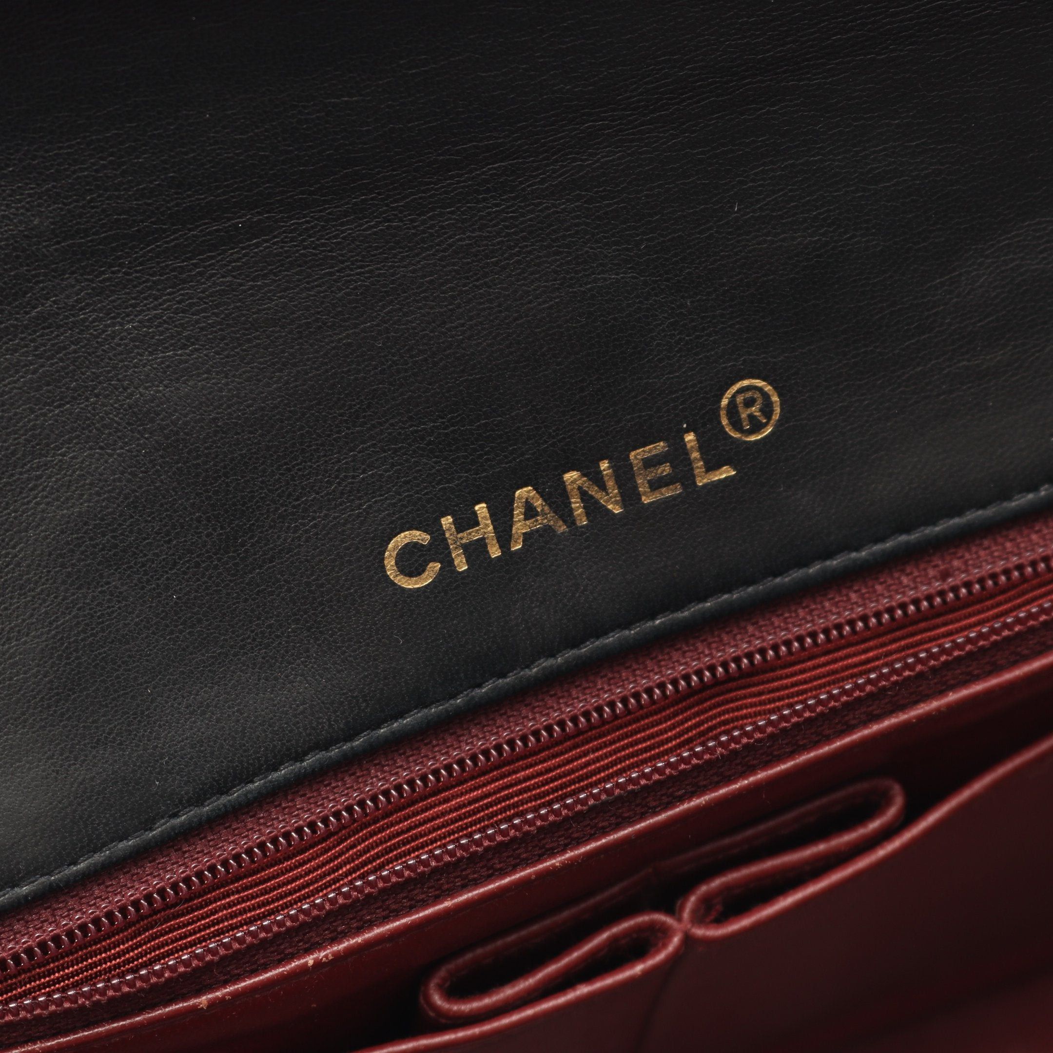 Chanel Chanel Full Flap Matelasse Chain Shoulder Bag Lambskin Black Gold Hardware Size ONE SIZE - 4 Thumbnail
