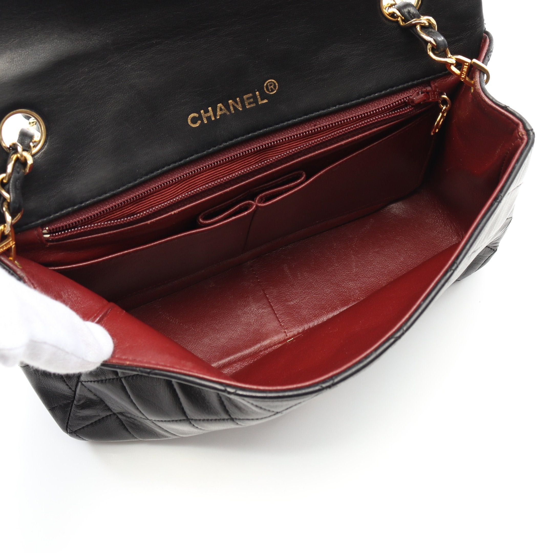 Chanel Chanel Full Flap Matelasse Chain Shoulder Bag Lambskin Black Gold Hardware Size ONE SIZE - 3 Thumbnail
