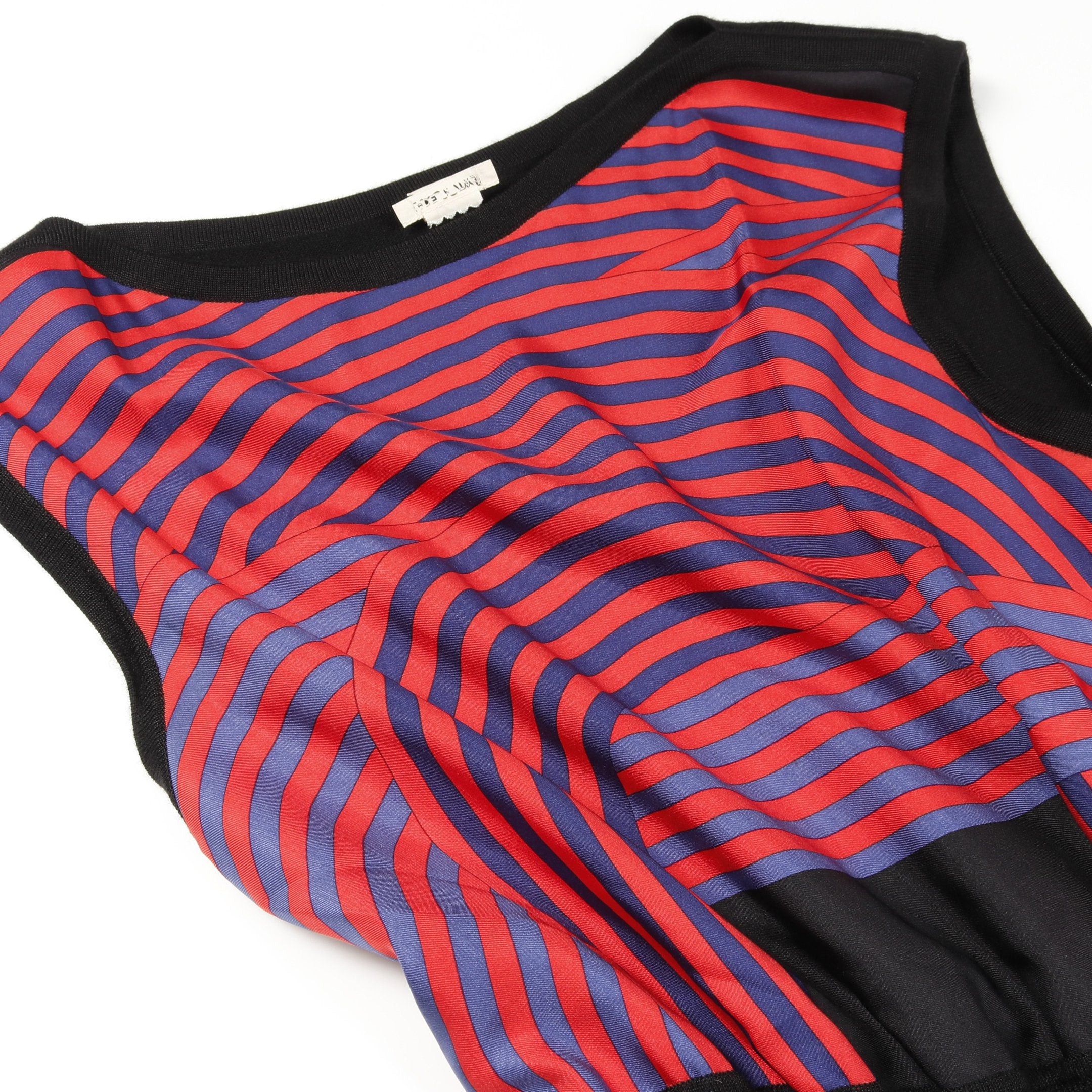 Hermes Hermes Knit Dress Cashmere Silk Black Red Blue Color-Block Size ONE SIZE - 8 Thumbnail