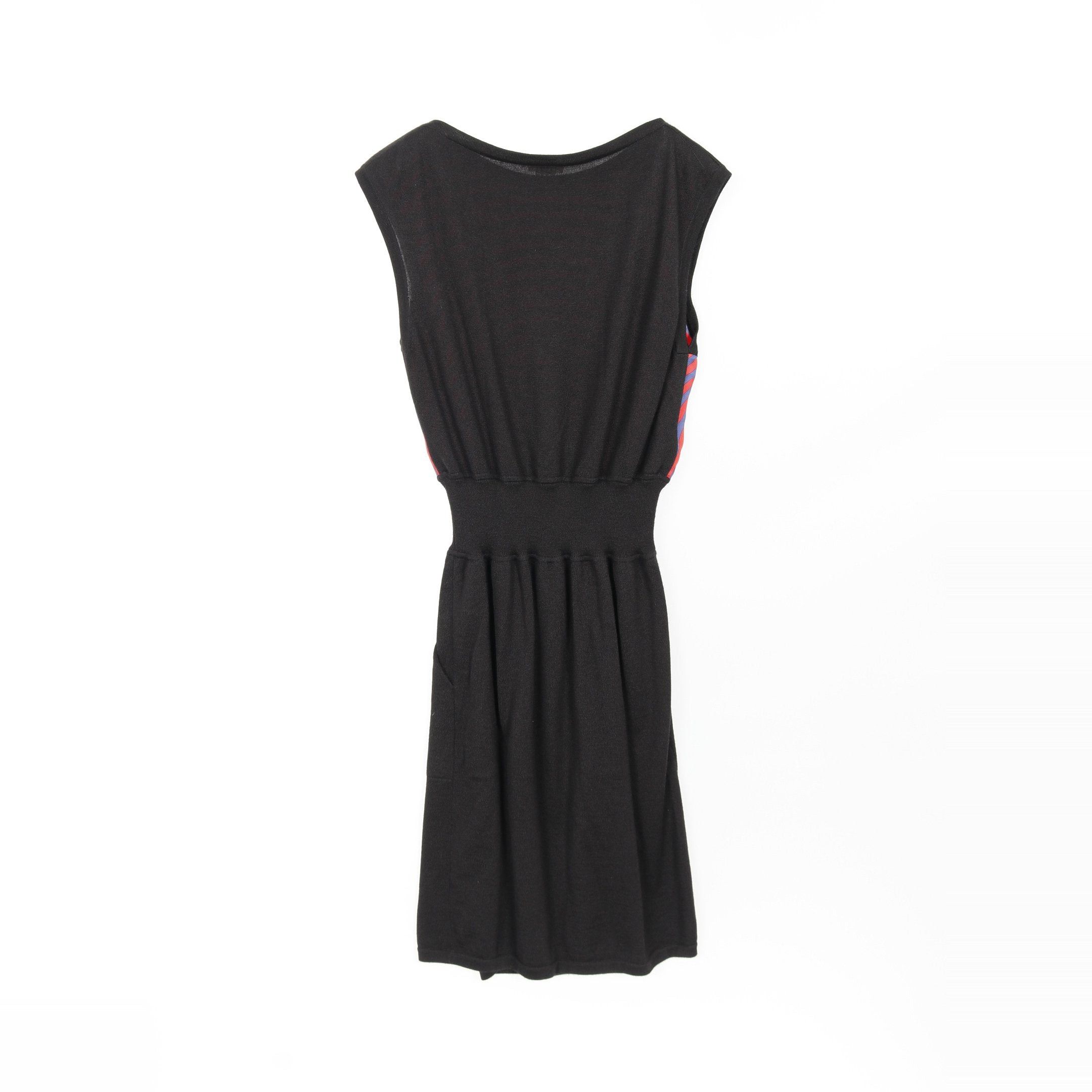 Hermes Hermes Knit Dress Cashmere Silk Black Red Blue Color-Block Size ONE SIZE - 2 Thumbnail