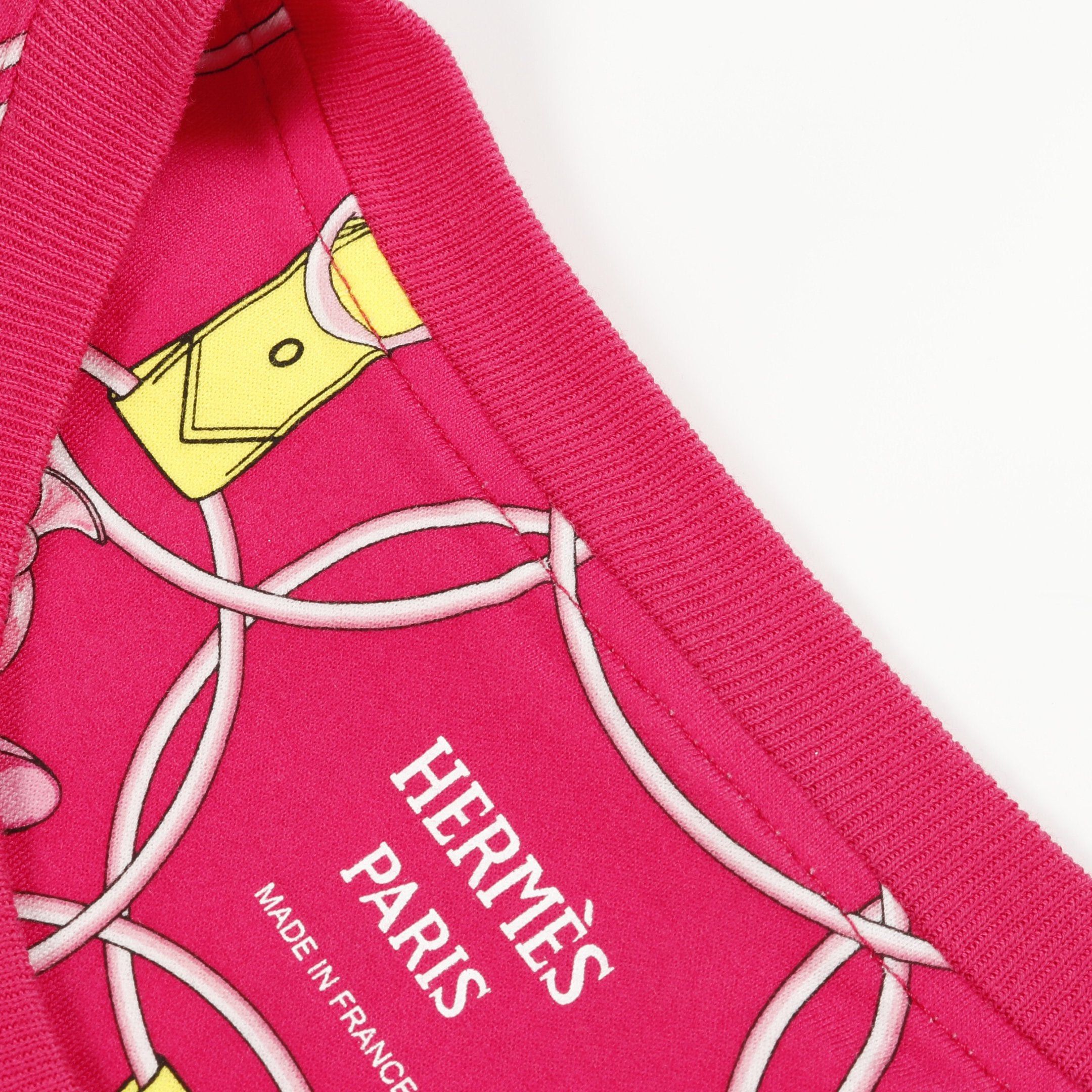 Hermes Hermes La Promenade Du Matin T-Shirt One Piece Cotton Pink Yellow Size ONE SIZE - 5 Thumbnail