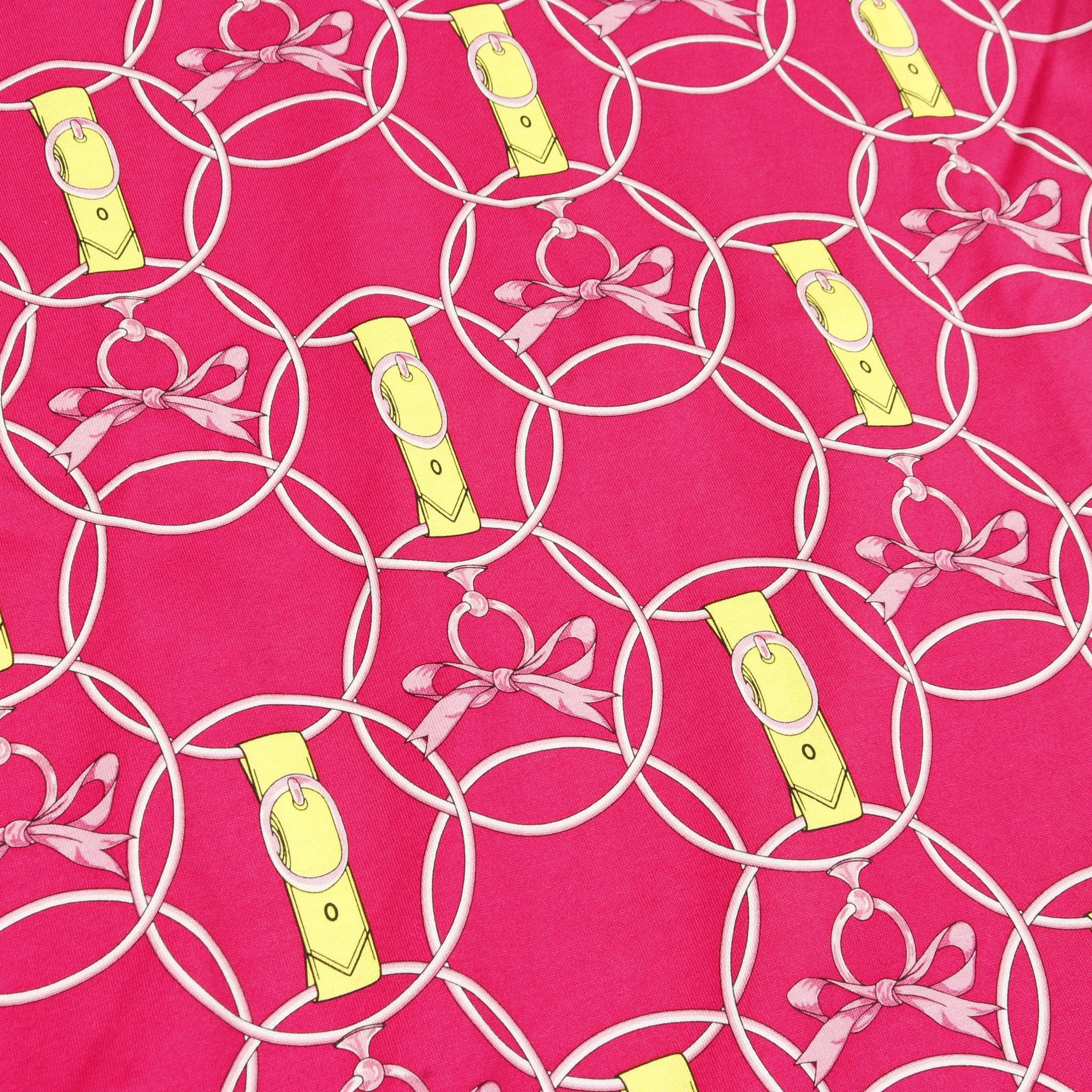 Hermes Hermes La Promenade Du Matin T-Shirt One Piece Cotton Pink Yellow Size ONE SIZE - 8 Thumbnail