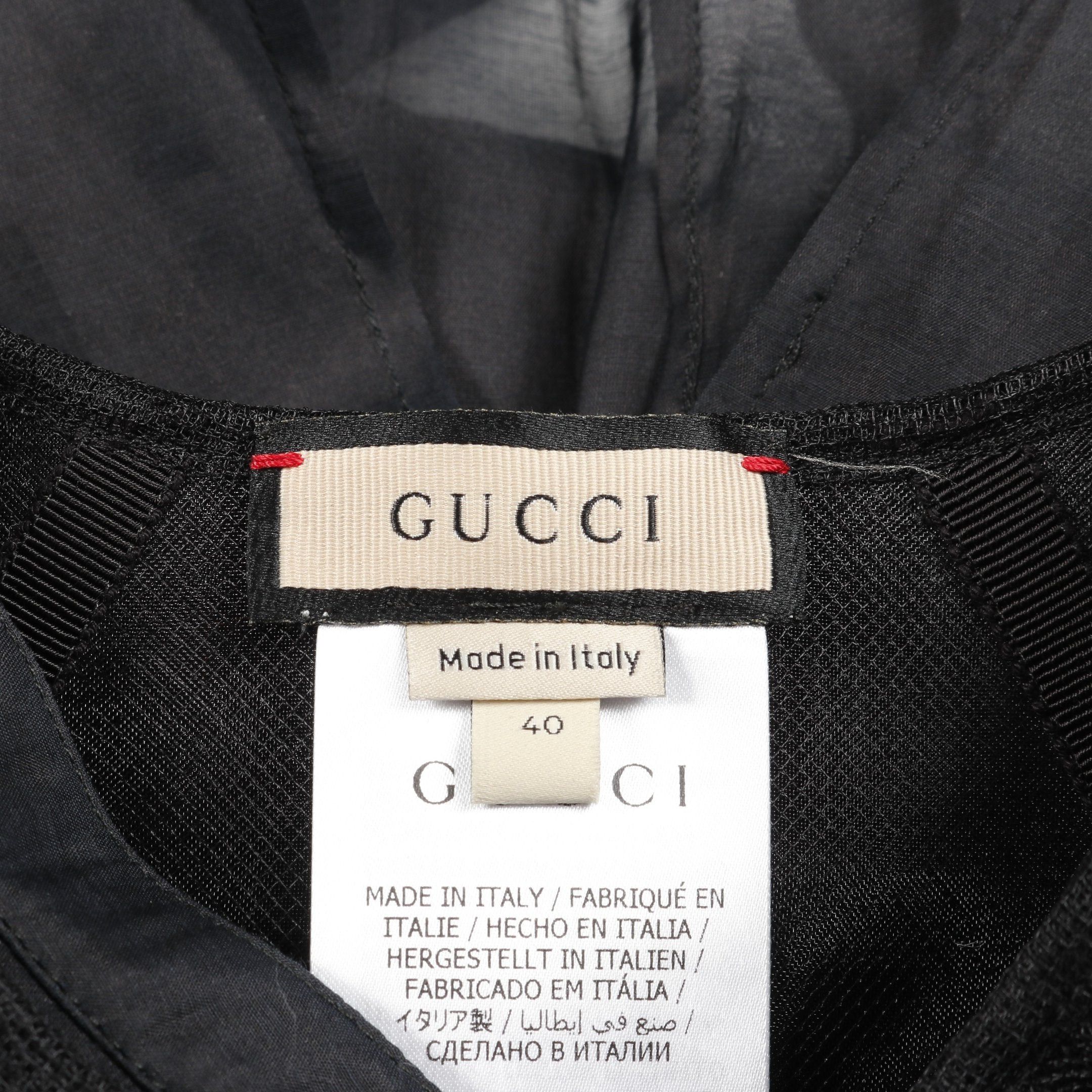 Gucci Gucci Chiffon Blouse Silk Cotton Black Size ONE SIZE - 3 Thumbnail