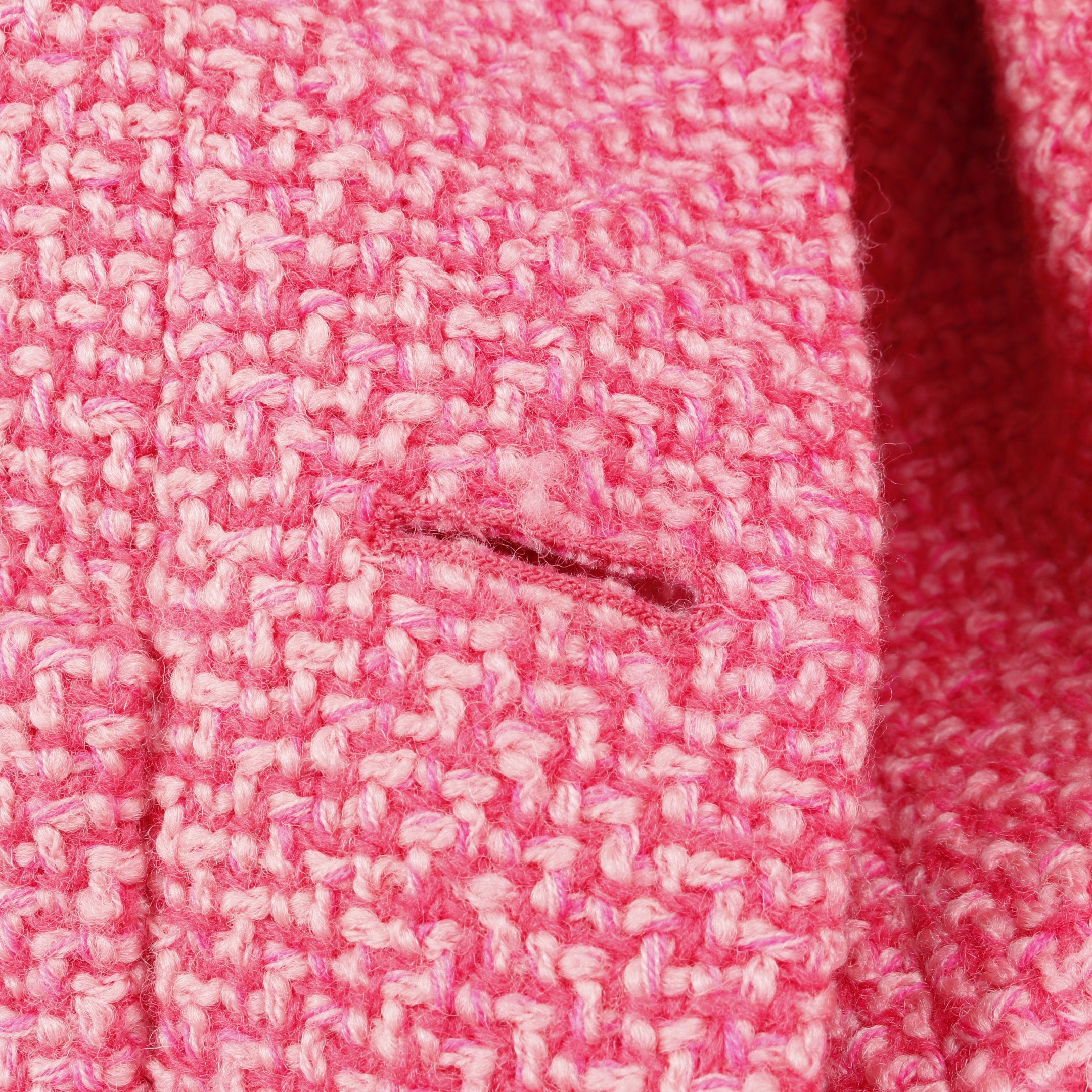 Chanel Chanel Cocomark Button Tweed Jacket Wool Pink Size ONE SIZE - 7 Thumbnail