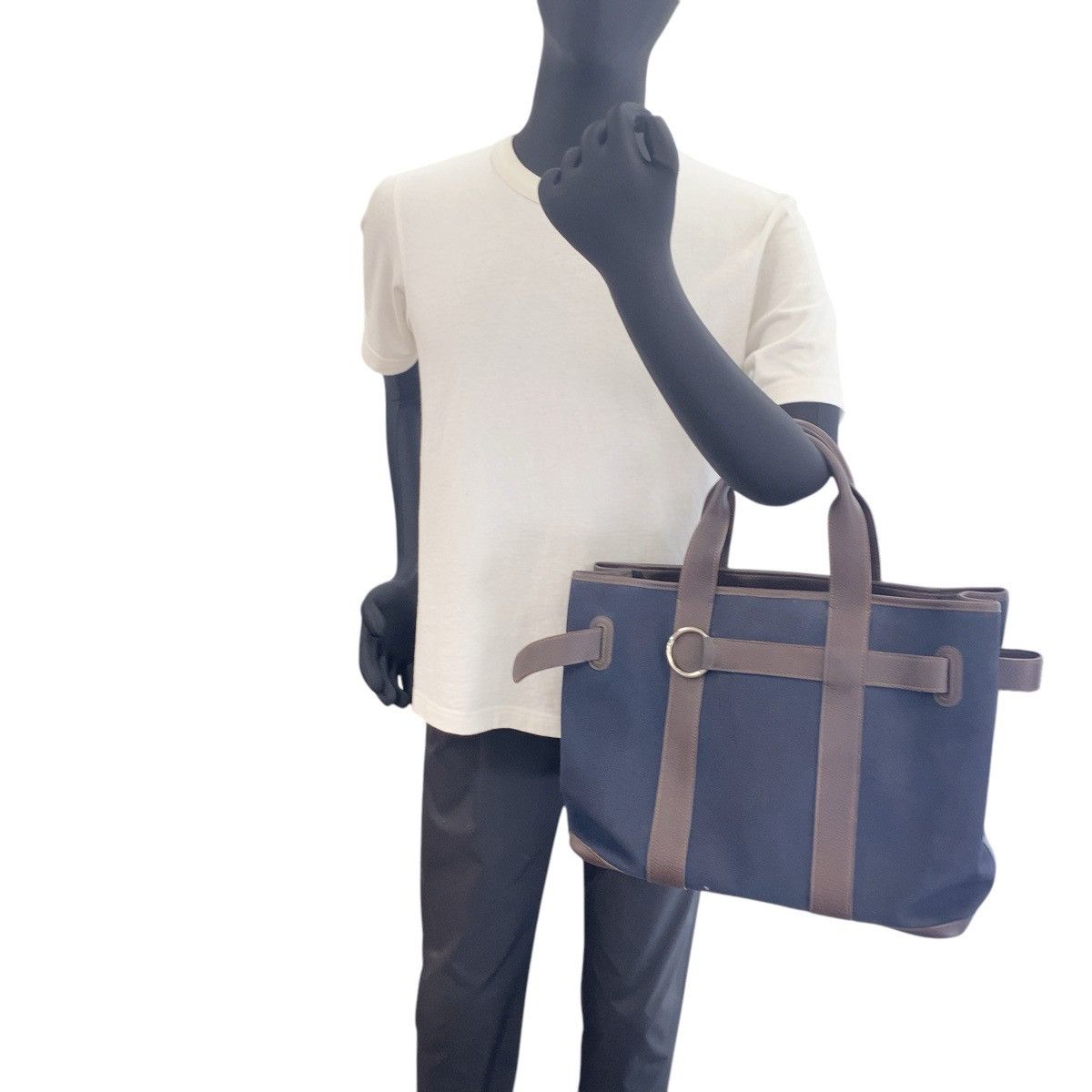 Hermes Hermes Hermes Petit Sac Ceinture MM Canvas/Leather Tote Bag Canvas Tote Bag Size ONE SIZE - 7 Thumbnail