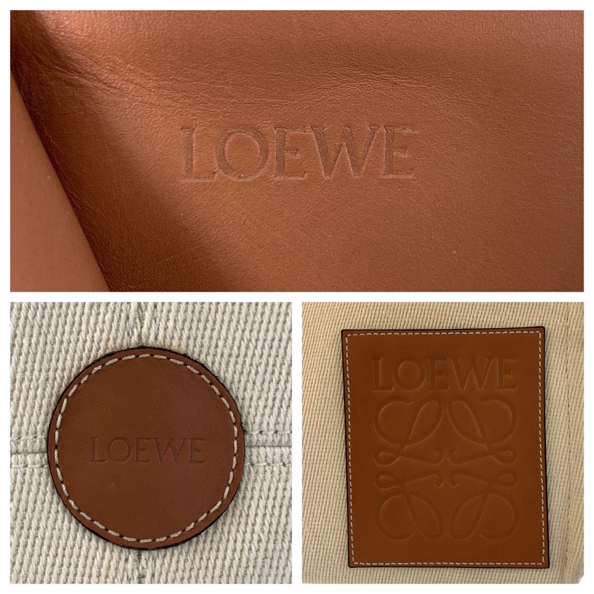 Loewe Loewe Loewe Cushion Tote Canvas/Leather 2way bag Canvas Shoulder Bag Size ONE SIZE - 4 Thumbnail