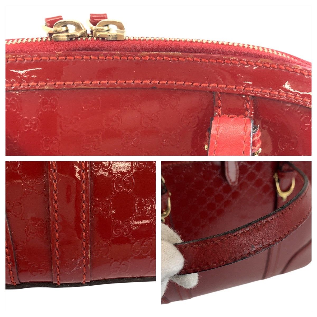 Gucci Gucci Gucci Microguccissima Patent Leather 2way Bag Enamel Handbag 309617 DUTY FREE for USA Size ONE SIZE - 6 Thumbnail
