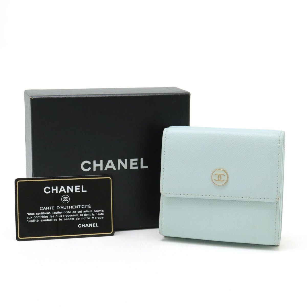 Chanel Chanel Chanel Coco Button Leather Wallet Leather Short Wallet A20902 Size ONE SIZE - 9 Thumbnail