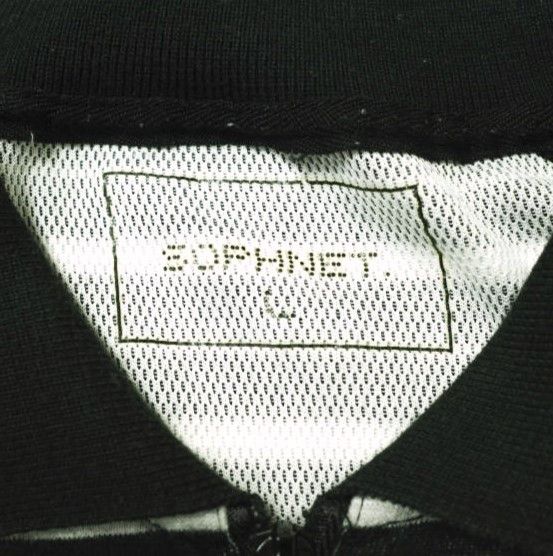 Other Other SOPHNET. SOPH-70081 Cotton Polyester Half Zip Border Polo Shirt Cotton Tops SOPH-70081 Size ONE SIZE - 6 Thumbnail