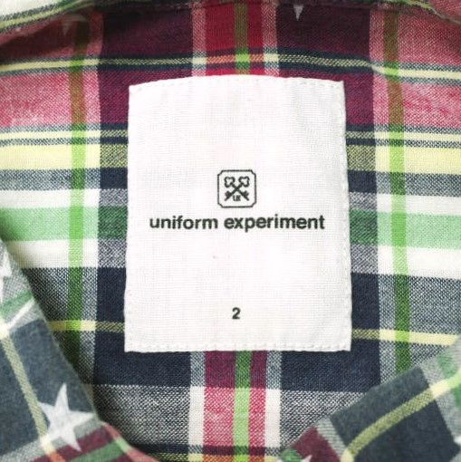Other Other uniform experiment STAR PLAID MIX Cotton Shirt Cotton Tops UE-100078 Size ONE SIZE - 3 Thumbnail