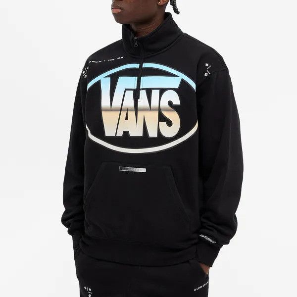 Other Other LQQK STUDIO × VANS VAULT Quarter Zip Top Cotton Blend Sweatshirt (Limited) Cotton Sweatshirts & Hoodies VN0A4VMKBLK Size ONE SIZE - 3 Thumbnail