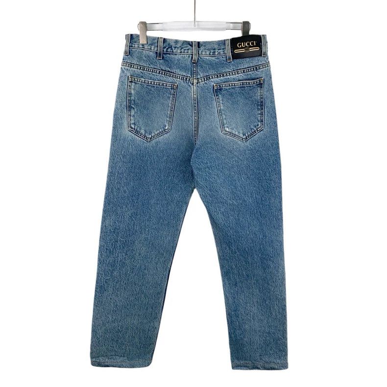 Gucci Gucci Light Blue Distressed Denim Pants Size 34" / US 12 / IT 48 - 2 Thumbnail