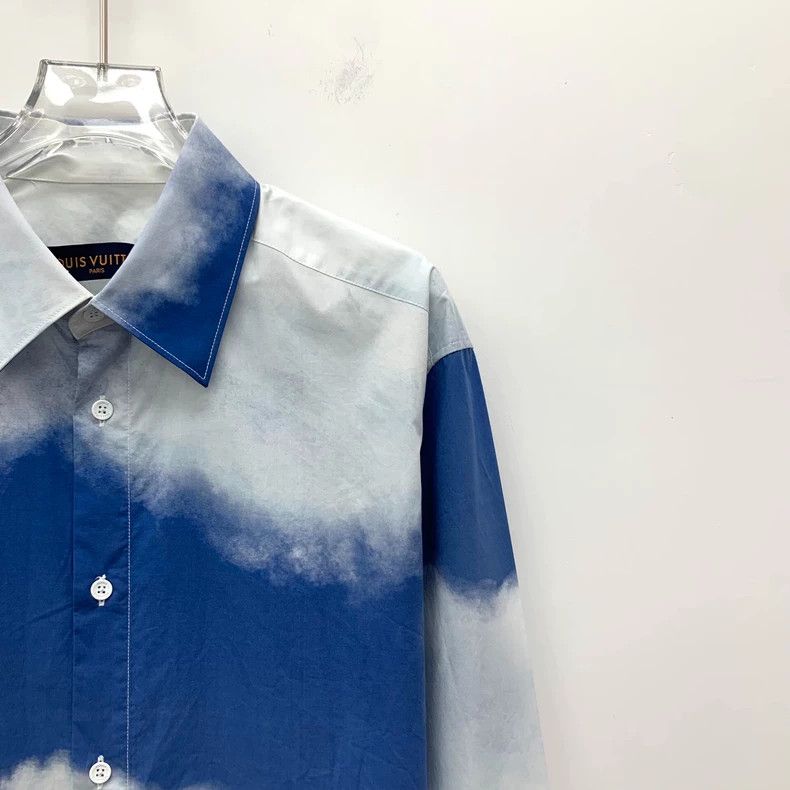 Louis Vuitton Louis Vuitton Cloud Print Long Sleeve Shirt Size L / US 10 / IT 46 - 3 Thumbnail