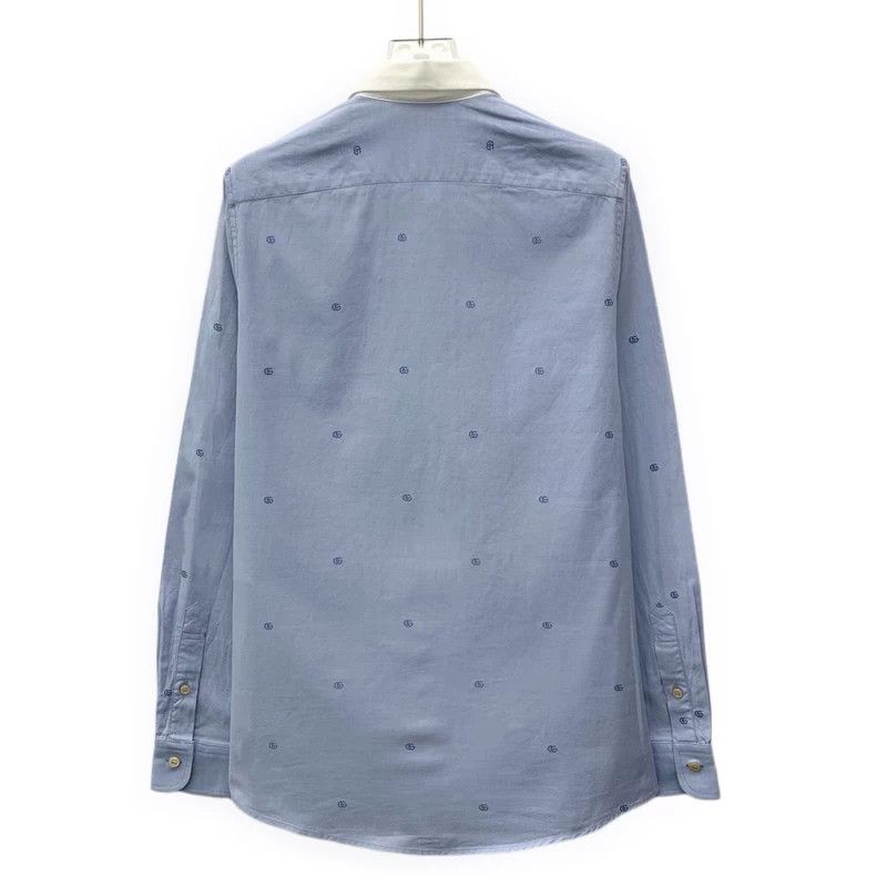 Gucci Gucci Light Blue Cotton Long Sleeve Shirt Size XS / US 0-2 / IT 36-38 - 2 Thumbnail