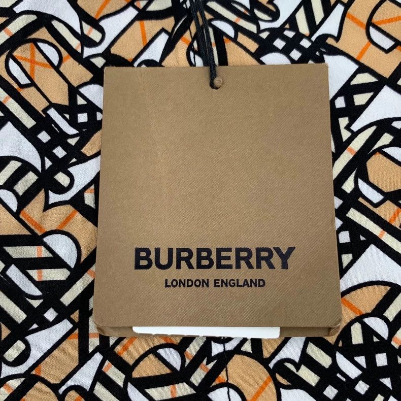 Burberry Burberry Brown Silk Set with TB Print Size S / US 4 / IT 40 - 6 Thumbnail