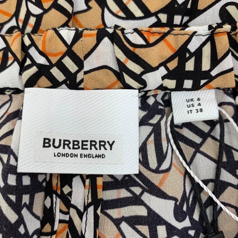 Burberry Burberry Brown Silk Set with TB Print Size S / US 4 / IT 40 - 5 Thumbnail