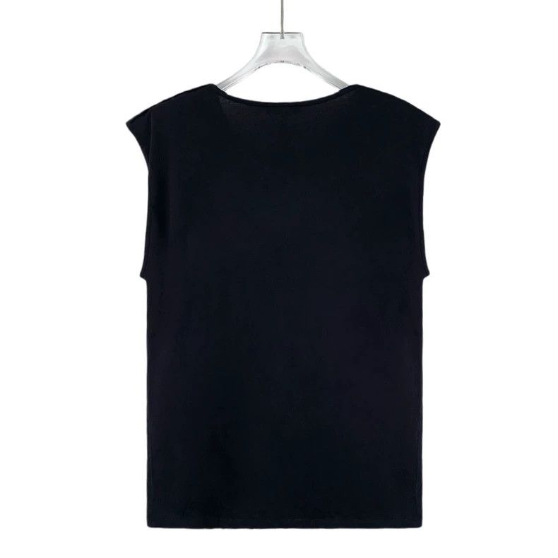 Balmain Balmain Black Logo Cotton Casual Tank Top Size M / US 6-8 / IT 42-44 - 2 Thumbnail