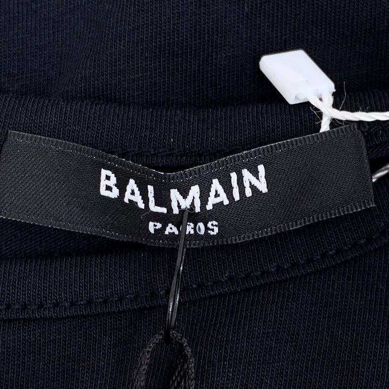 Balmain Balmain Black Logo Cotton Casual Tank Top Size M / US 6-8 / IT 42-44 - 6 Thumbnail