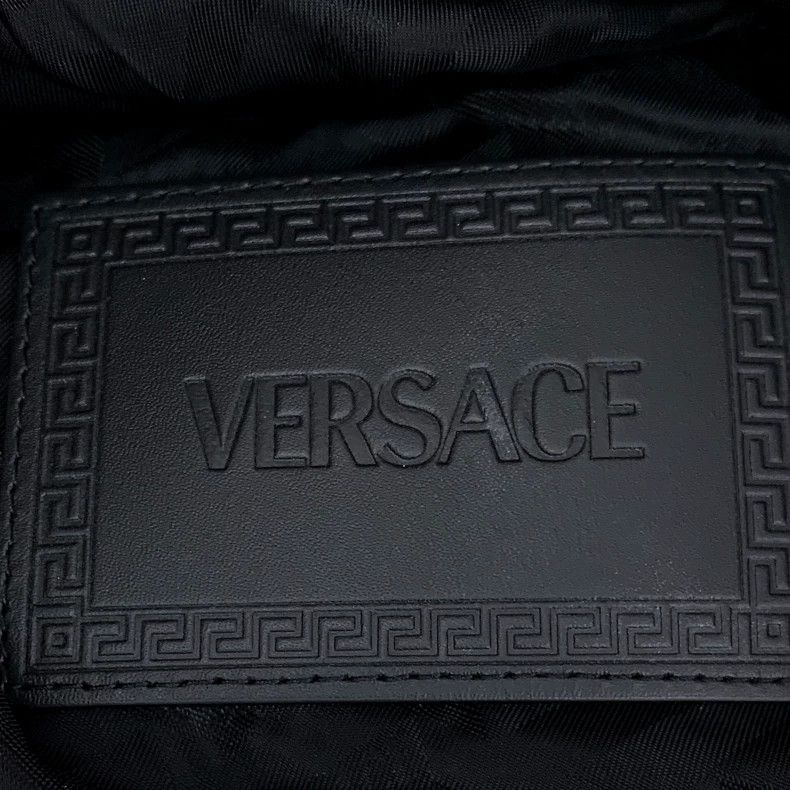 Versace Versace Black Leather Zip Long Sleeve Jacket Size M / US 6-8 / IT 42-44 - 7 Thumbnail