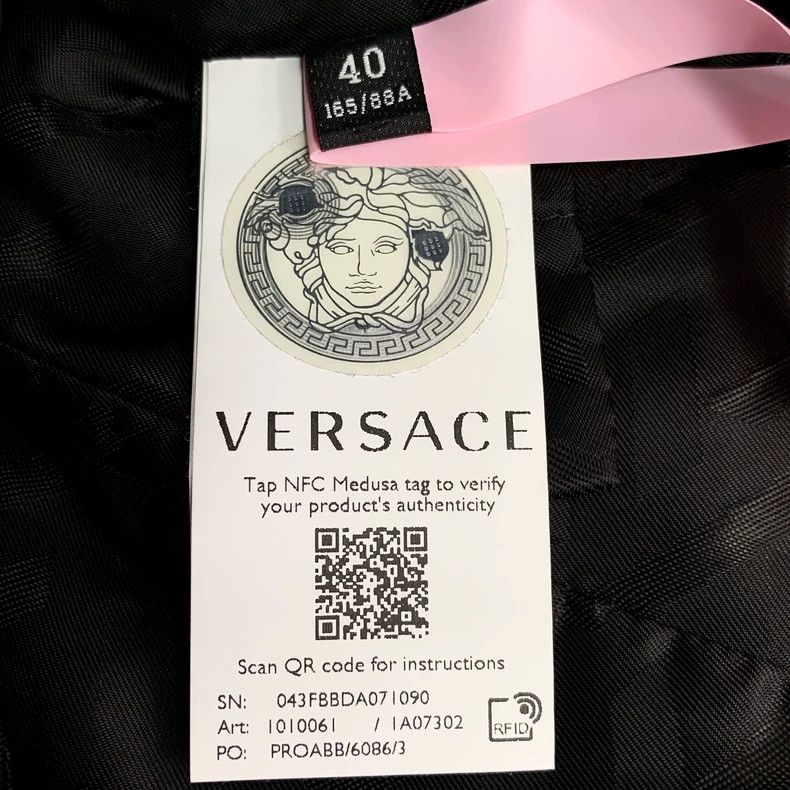 Versace Versace Black Leather Zip Long Sleeve Jacket Size M / US 6-8 / IT 42-44 - 8 Thumbnail