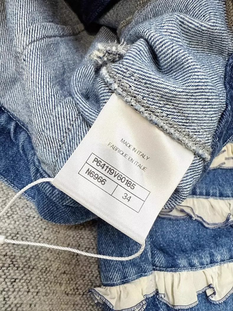 Chanel Chanel Denim Blue Ruffled Jacket Size S / US 4 / IT 40 - 5 Thumbnail