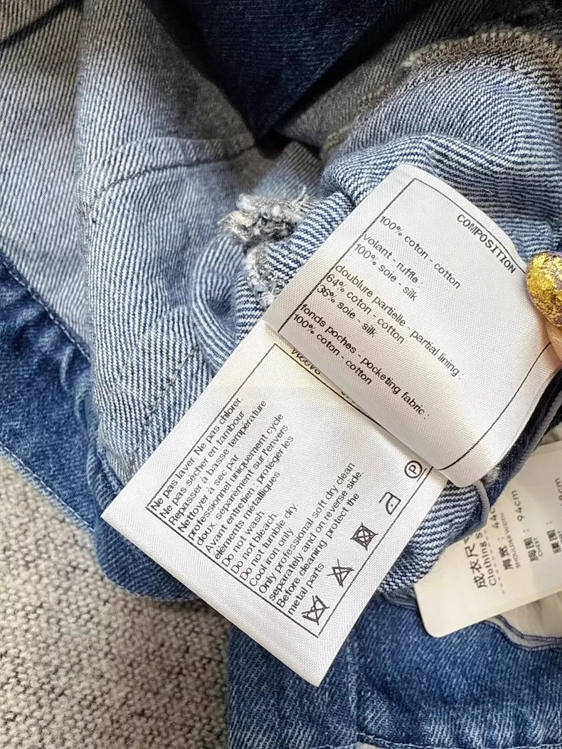 Chanel Chanel Denim Blue Ruffled Jacket Size S / US 4 / IT 40 - 6 Thumbnail