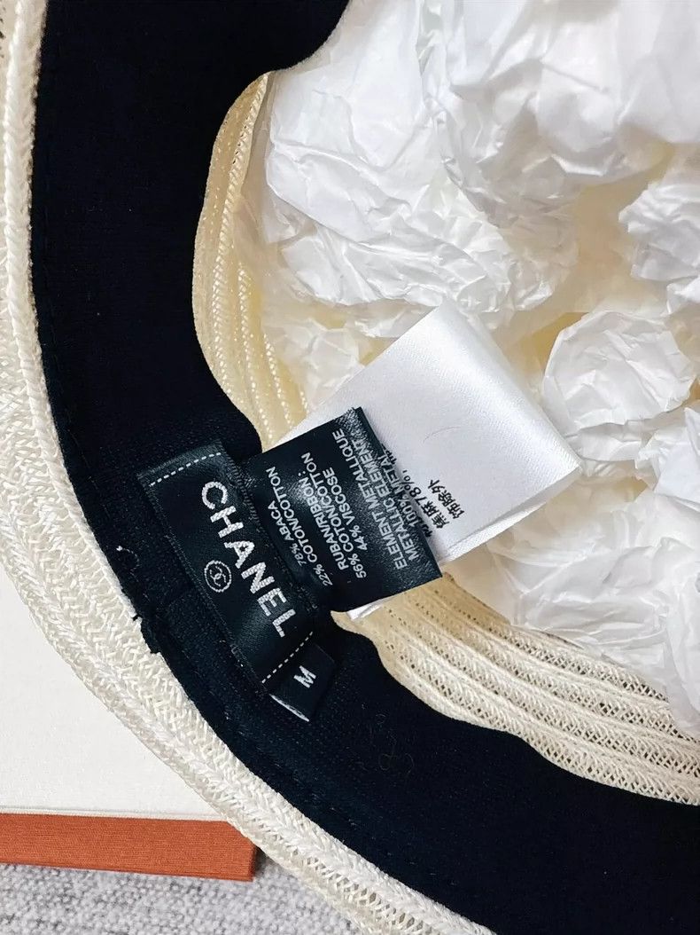 Chanel Chanel Narrow-Brim Sun Hat in Cream Color Size ONE SIZE - 4 Thumbnail