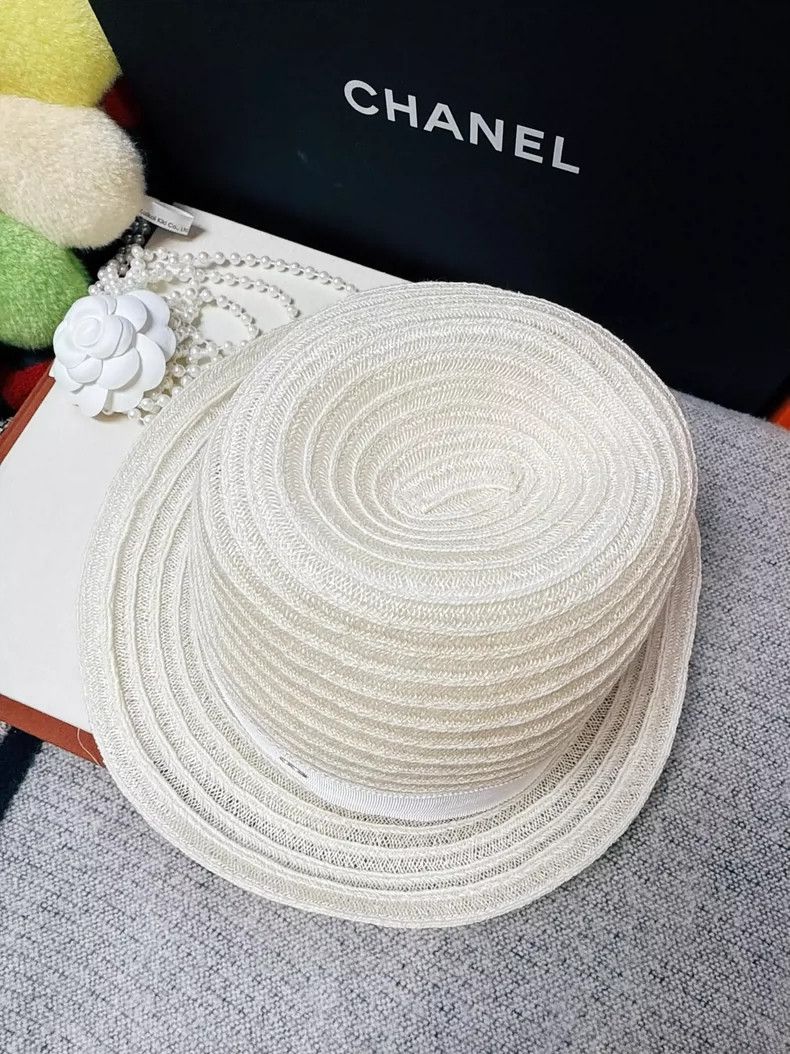 Chanel Chanel Narrow-Brim Sun Hat in Cream Color Size ONE SIZE - 6 Thumbnail