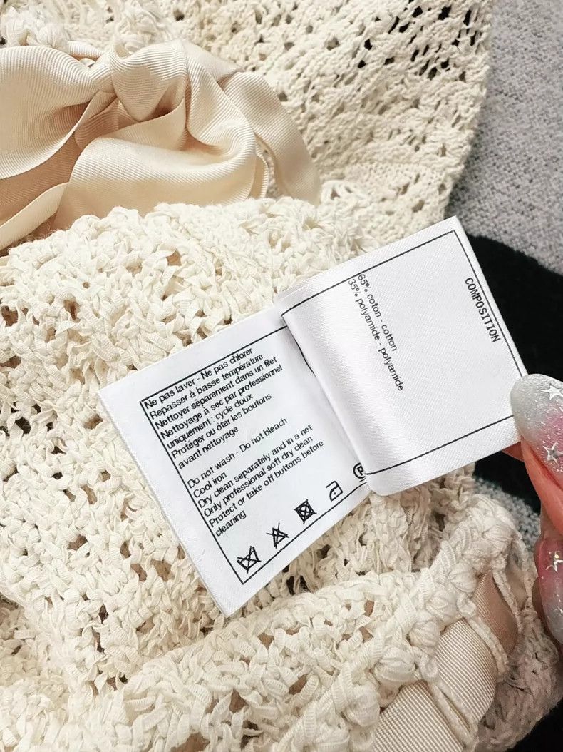 Chanel Chanel Cream Color Knit Cardigan with Bow Size S / US 4 / IT 40 - 7 Thumbnail