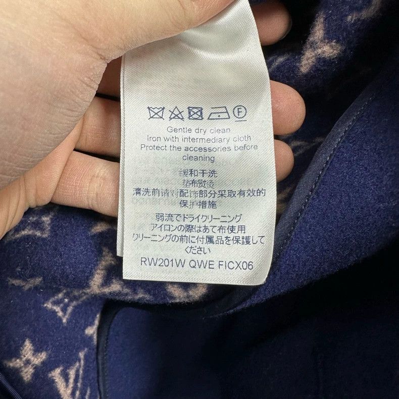 Louis Vuitton Louis Vuitton Logo Pattern Wool Blend Coat Size M / US 6-8 / IT 42-44 - 8 Thumbnail
