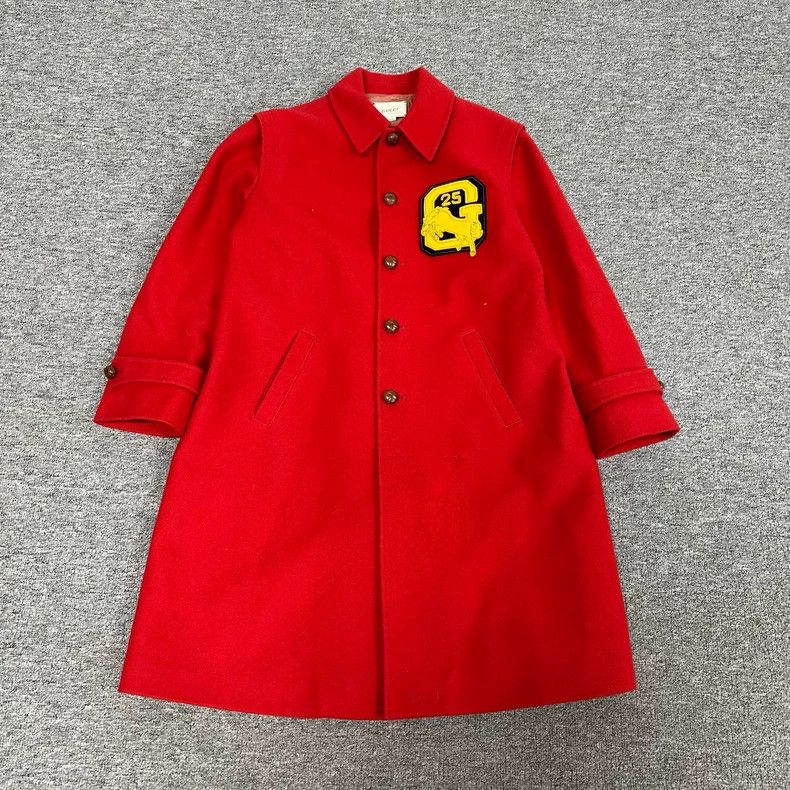 Gucci Gucci Limited Edition Red Wool Coat Size L / US 10 / IT 46 - 2 Thumbnail