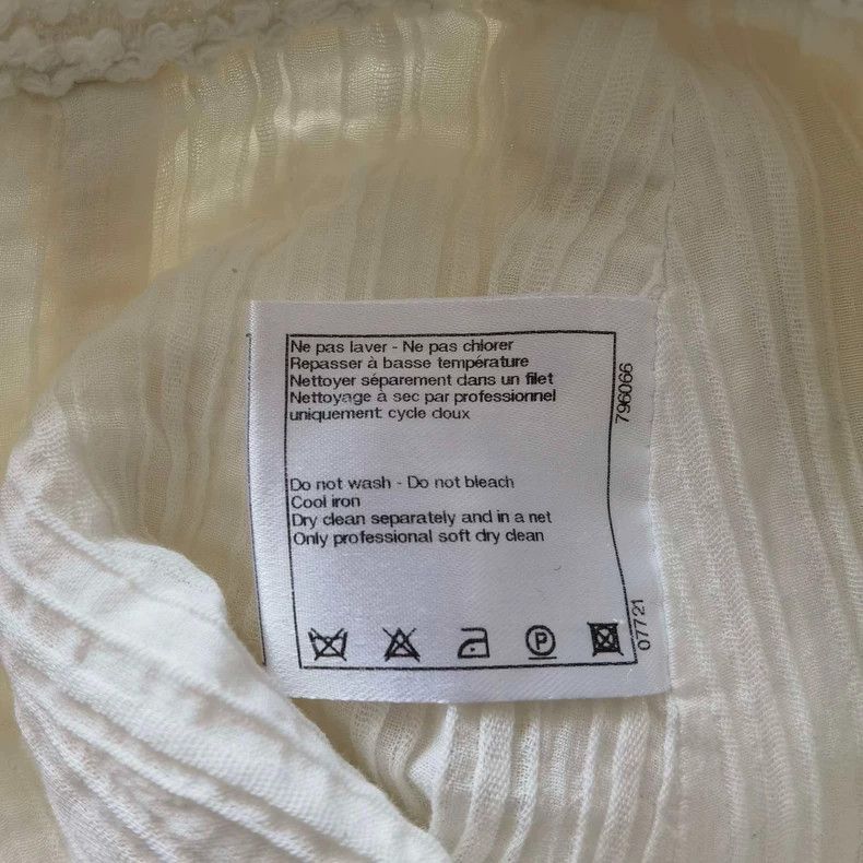 Chanel Chanel Off-White Classic Skirt Size 40 Size 40" / US 18 - 5 Thumbnail