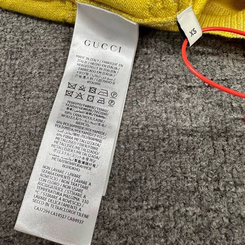 Gucci Gucci Yellow Printed Short Sleeve Knit Top Size XS / US 0-2 / IT 36-38 - 5 Thumbnail