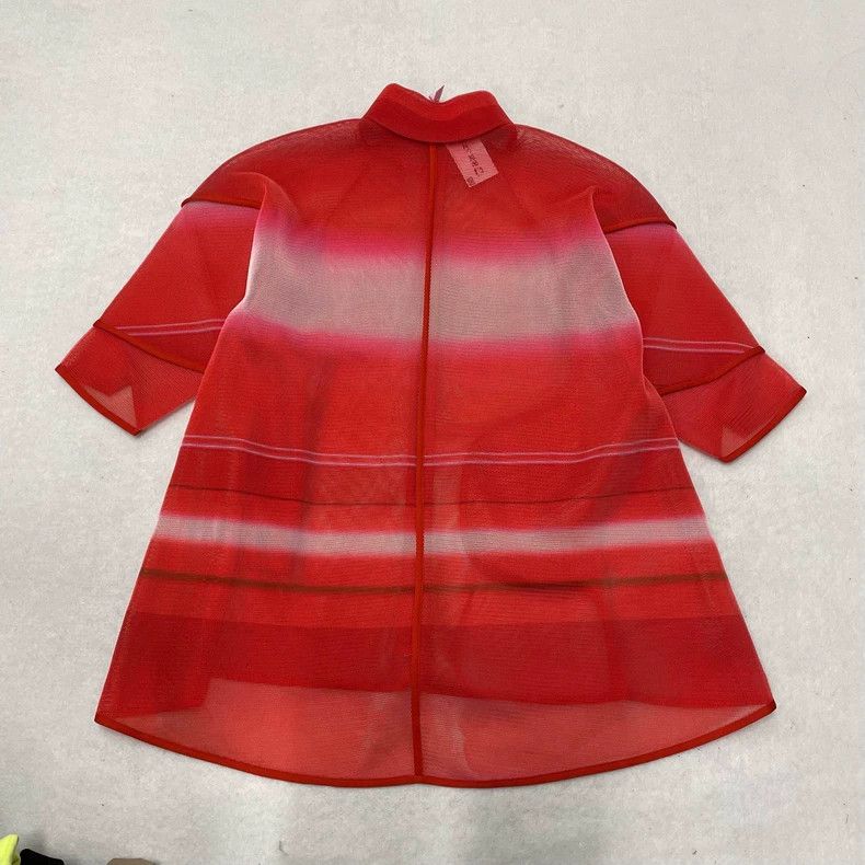 Issey Miyake Issey Miyake Red Gradient Long Coat Size ONE SIZE - 2 Thumbnail