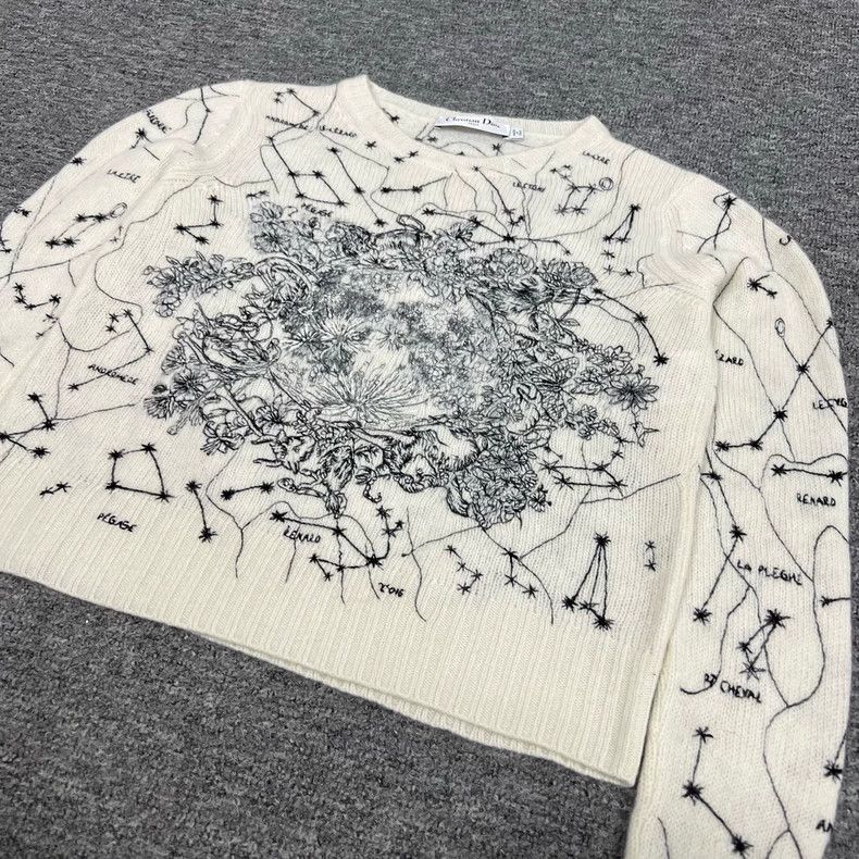 Dior Dior Zodiac Embroidered Cashmere Sweater Size S / US 4 / IT 40 - 4 Thumbnail