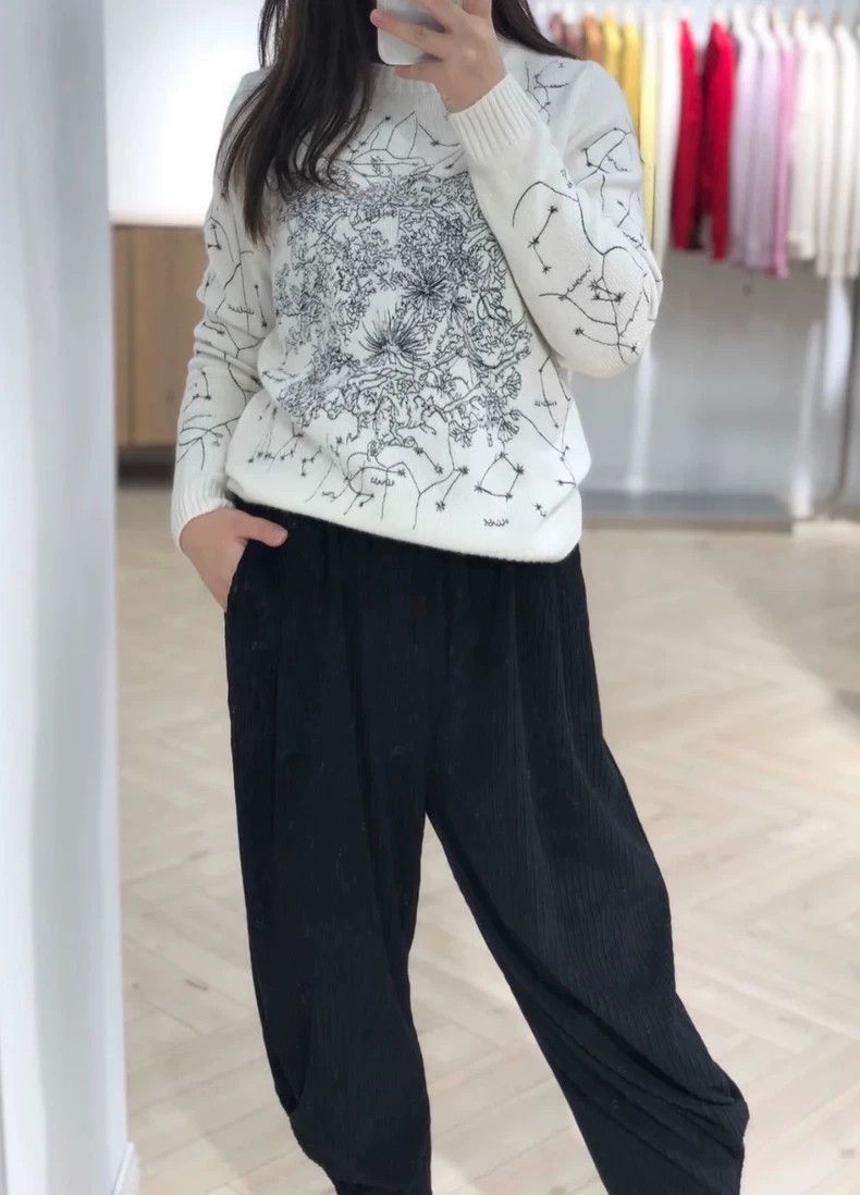 Dior Dior Zodiac Embroidered Cashmere Sweater Size S / US 4 / IT 40 - 2 Thumbnail