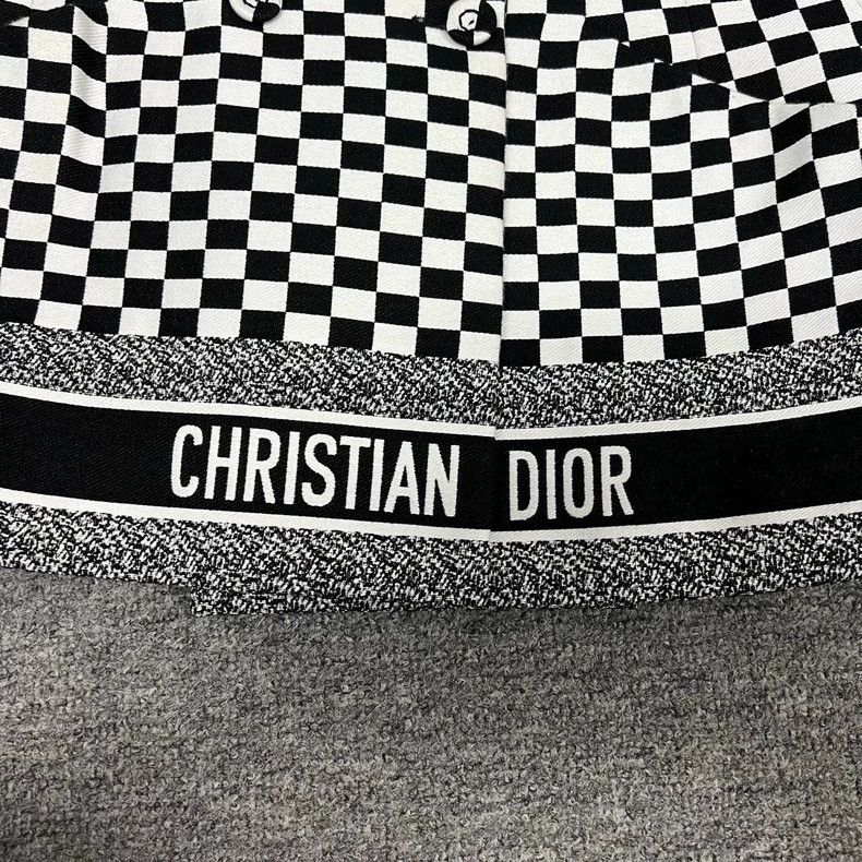 Dior Dior Checkered Blazer with Logo Design Size L / US 10 / IT 46 - 3 Thumbnail