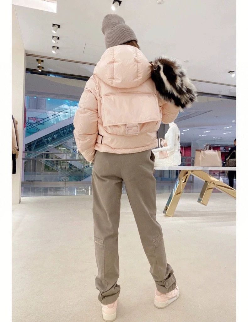 Fendi Fendi Pink Cropped Puffer Jacket with Bag Size XS / US 0-2 / IT 36-38 - 3 Thumbnail