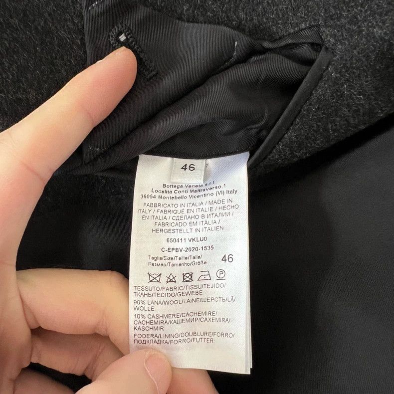 Bottega Veneta Bottega Veneta Wool Coat with Triangle Logo Size M / US 6-8 / IT 42-44 - 7 Thumbnail